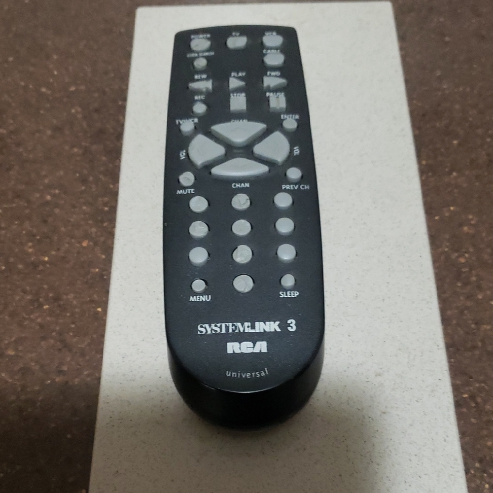 RCA Systemlink 3 Universal Remote Control Black Good RCU1300D / 5130P TV VCR CBL